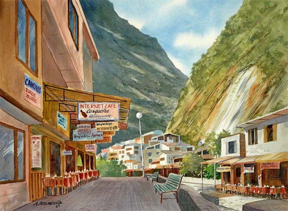 Machu Picchu, Cusco and Sacred Valley Area Watercolors by Augusto Argandoña