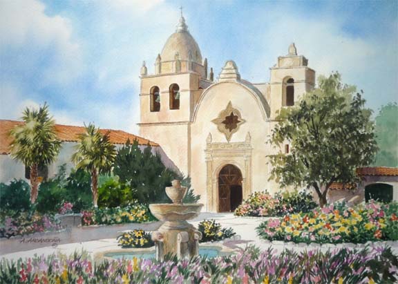 Monterey, Carmel and Big Sur Area Watercolors by Augusto Argandoña